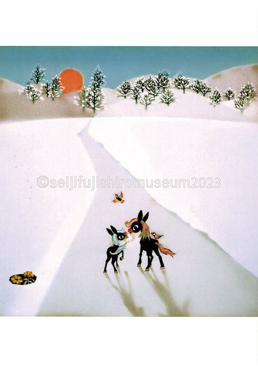 「雪の道」ポストカード