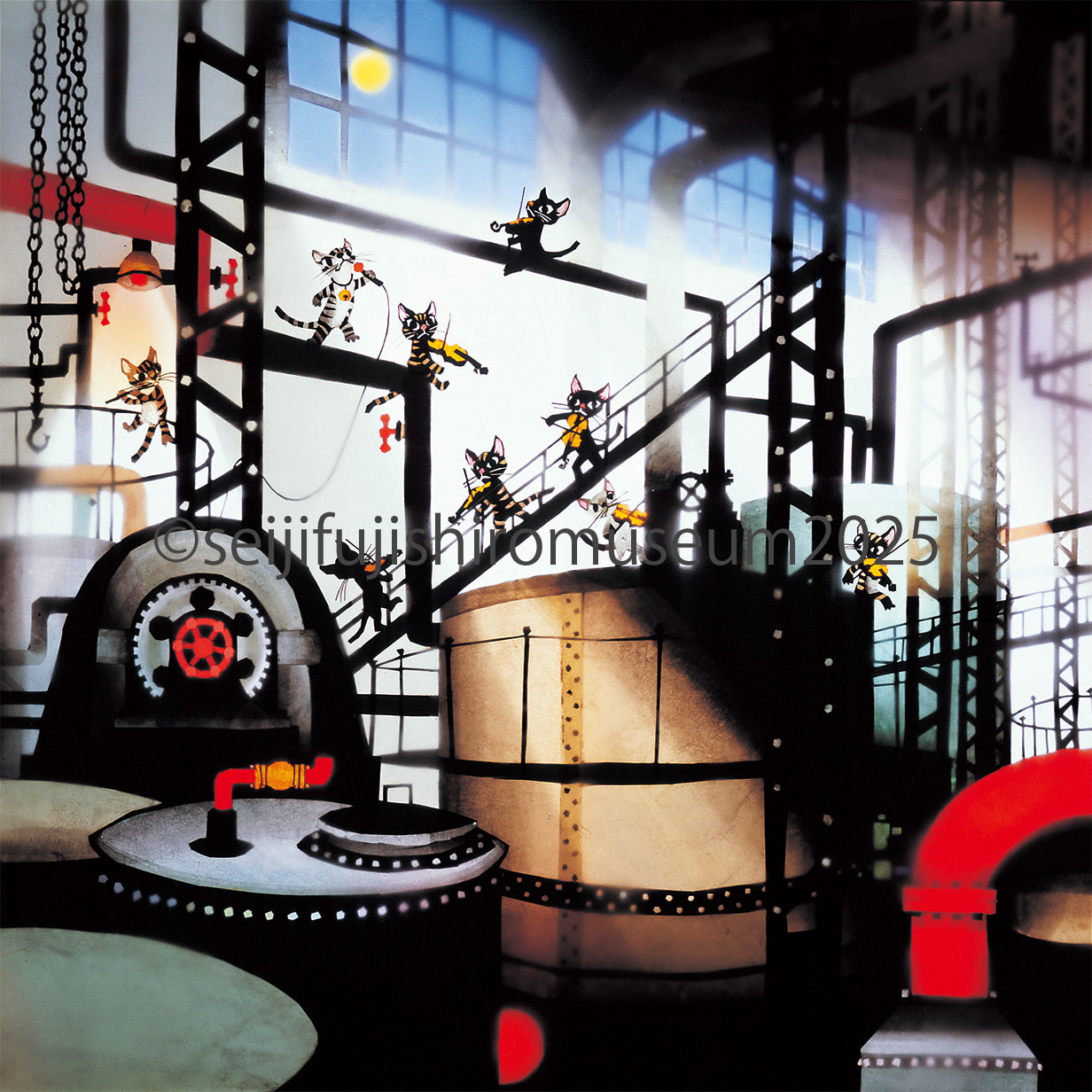 藤城清治　真夜中の工場　保証書なし arc-online_4959295002410