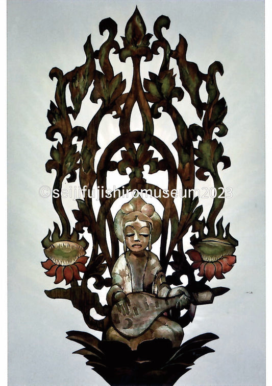 「法隆寺金堂 琵琶をひく天人」ポストカード