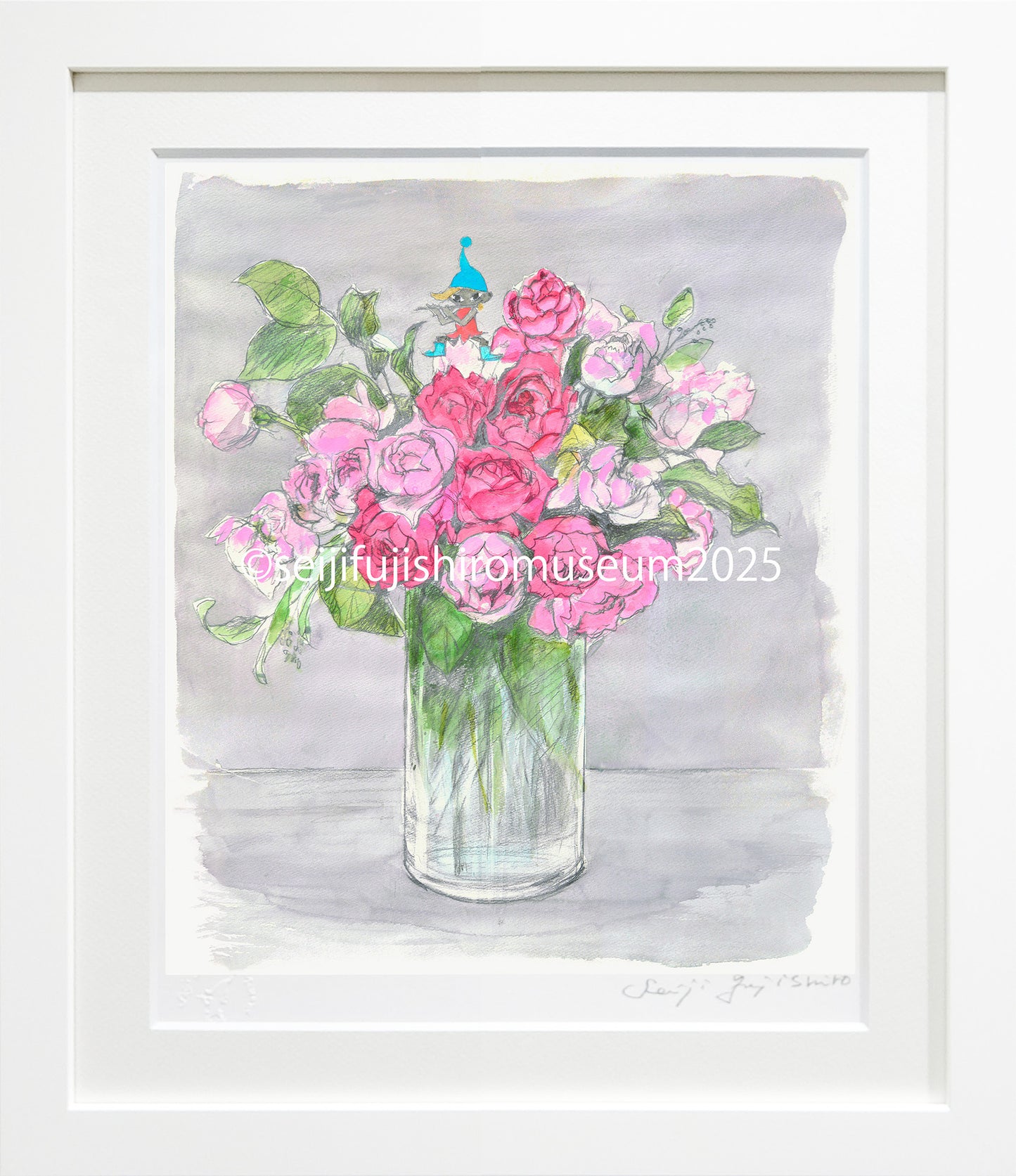 「静けさの中の優しいバラ」FSM-20 ジクレー版画