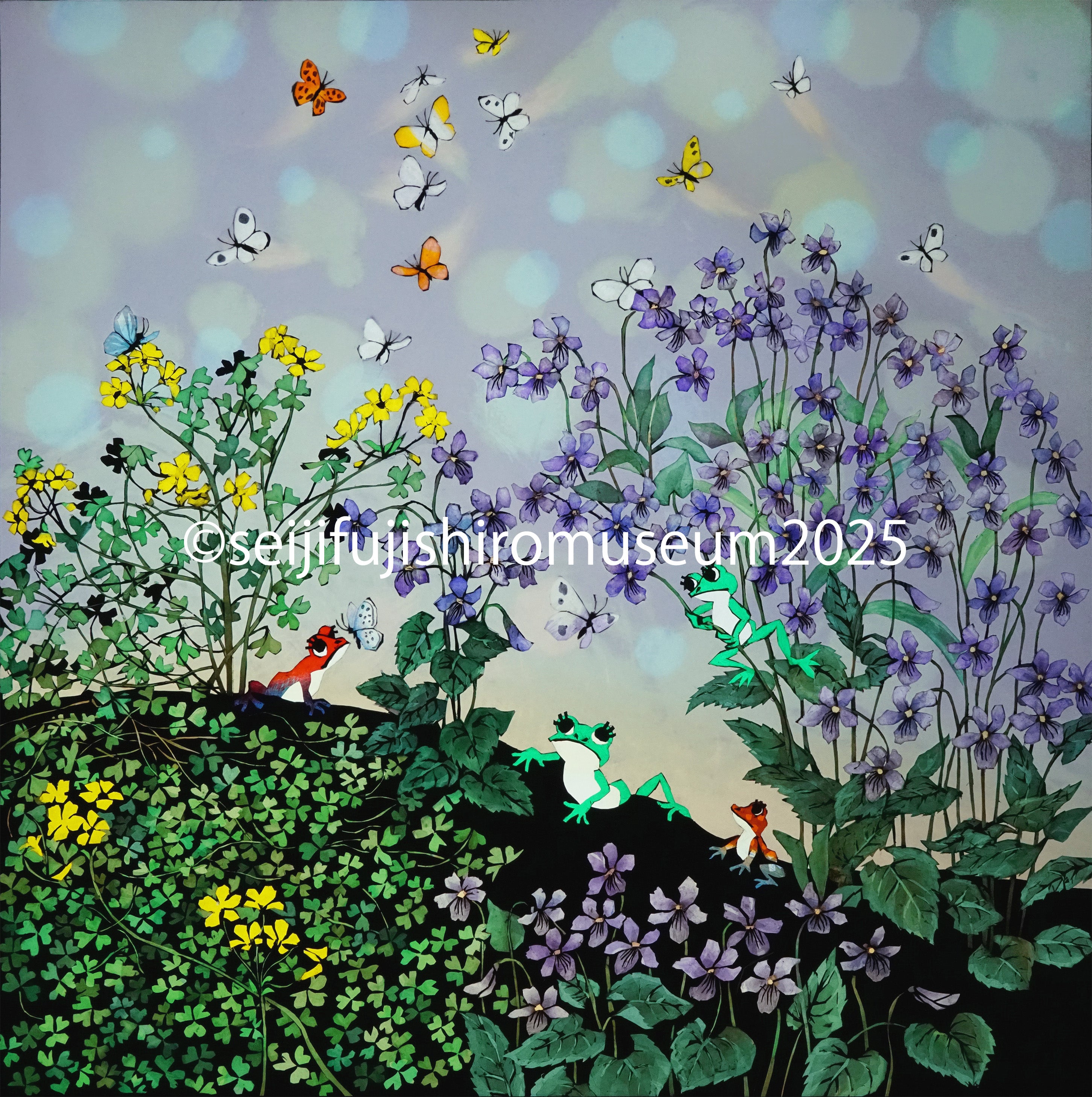 啓蟄花蝶」FSM-138 ジクレー版画 – 藤城清治とラビの玉手箱