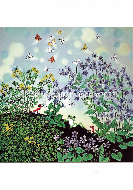 「啓蟄 花蝶 」ポストカード