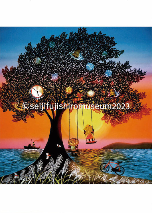 「夕日のブランコ」ポストカード