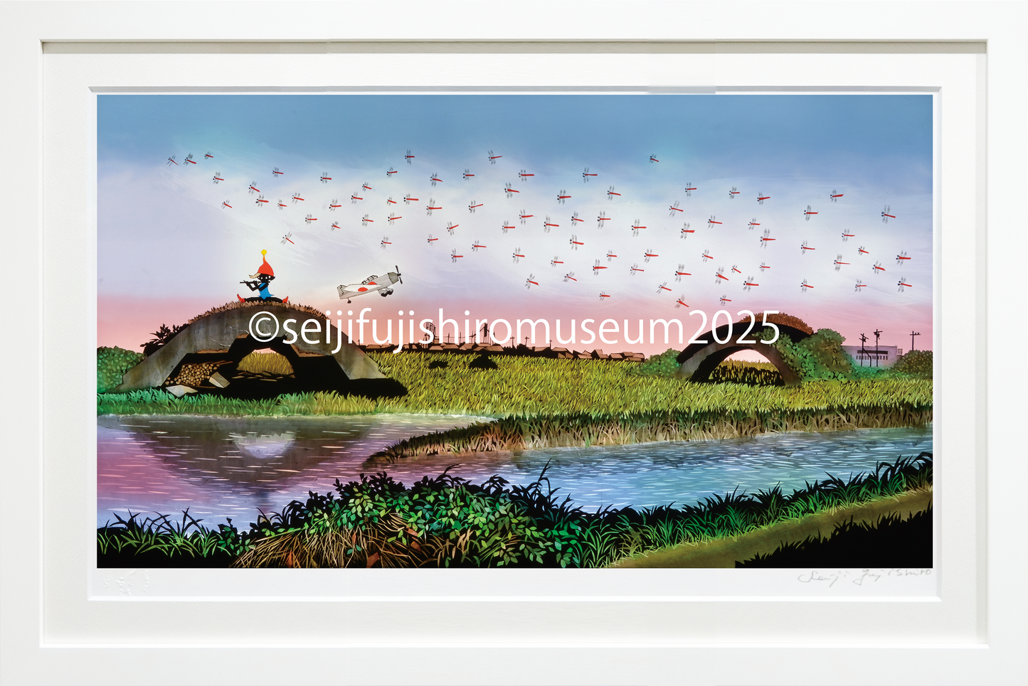 「九十九里浜旧香取海軍航空基地掩体壕のおもいで」FSM-351,352 ジクレー版画