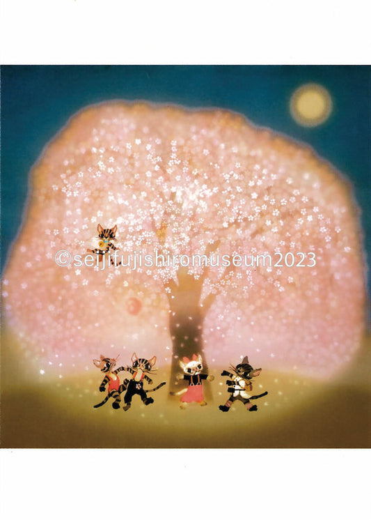 「夜桜」ポストカード