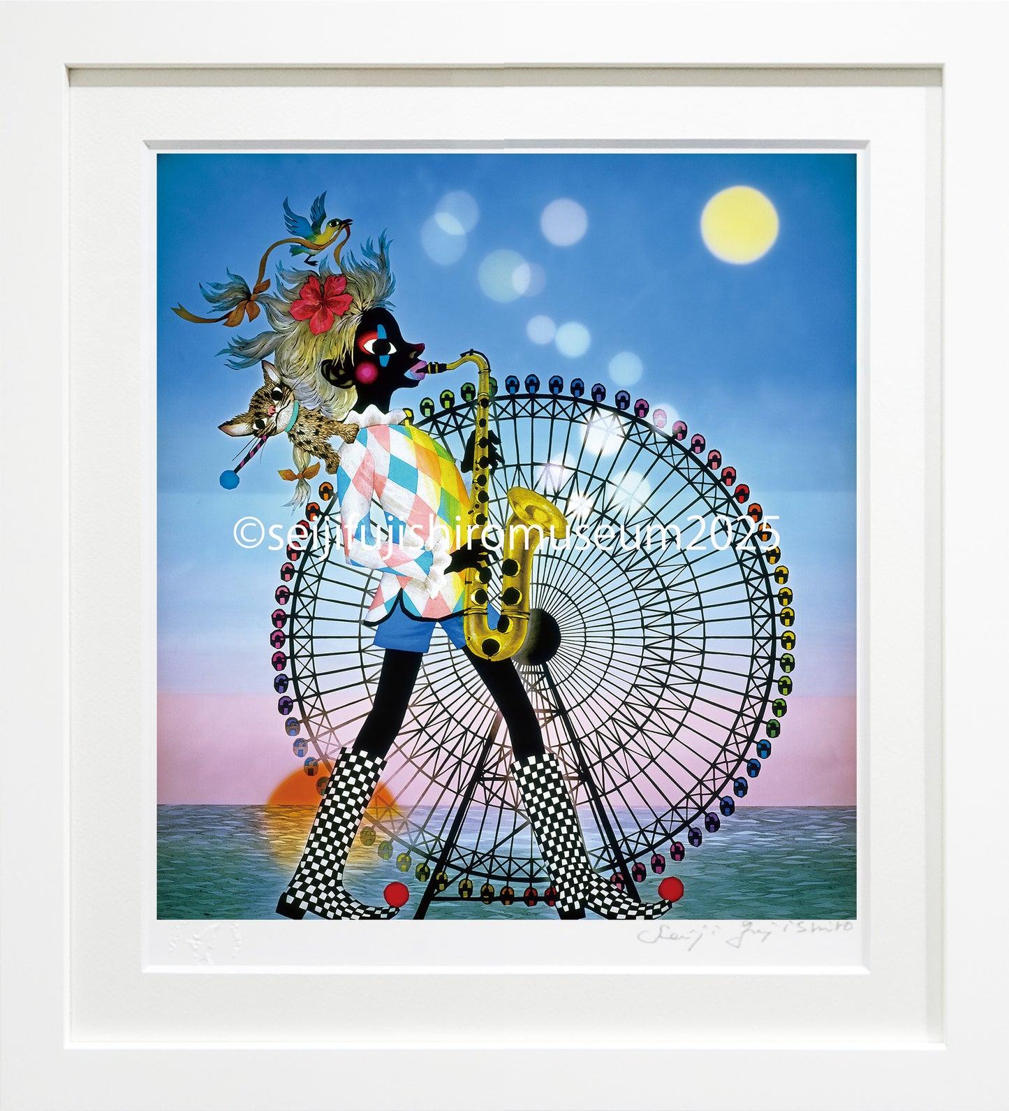 「夕日のサクソフォンは地球をまわる」FSM-271ジクレー版画