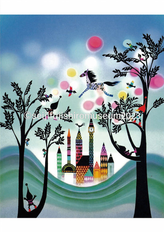 「夢の国の馬」ポストカード