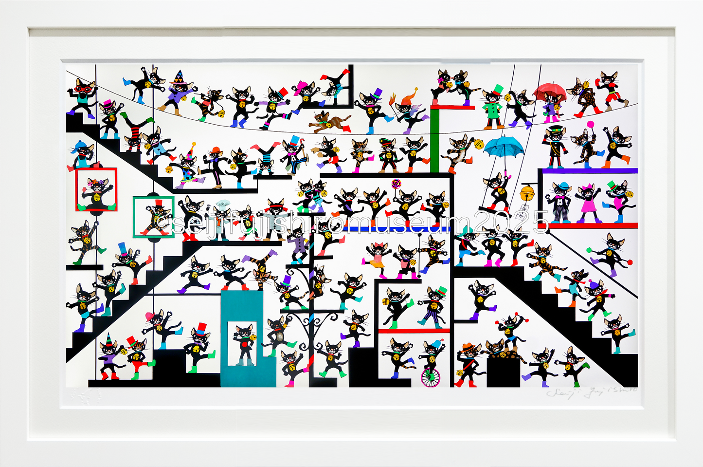 「93匹の猫と共に」FSM-136,147 ジクレー版画