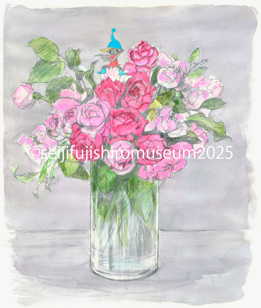 「静けさの中の優しいバラ」FSM-20 ジクレー版画