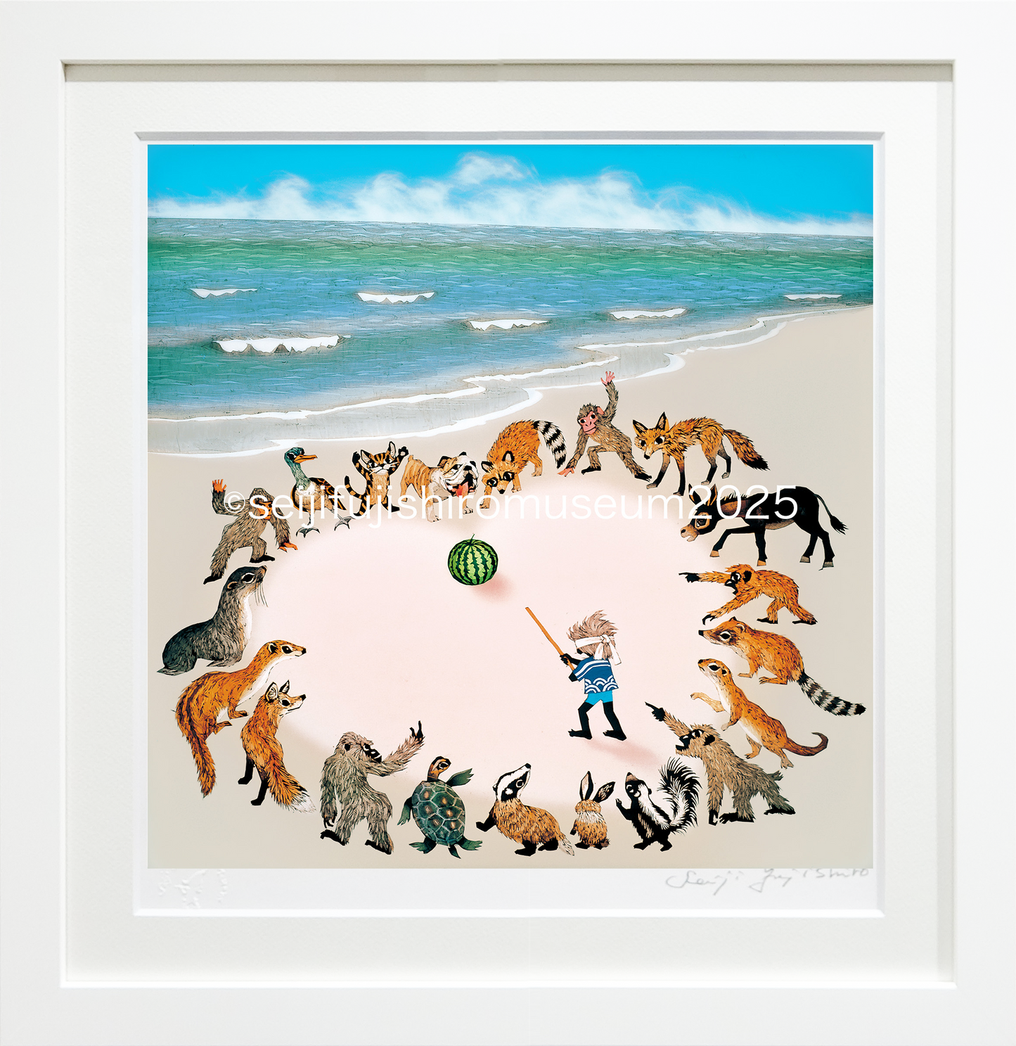 「スイカ割り」FSM-110 ジクレー版画