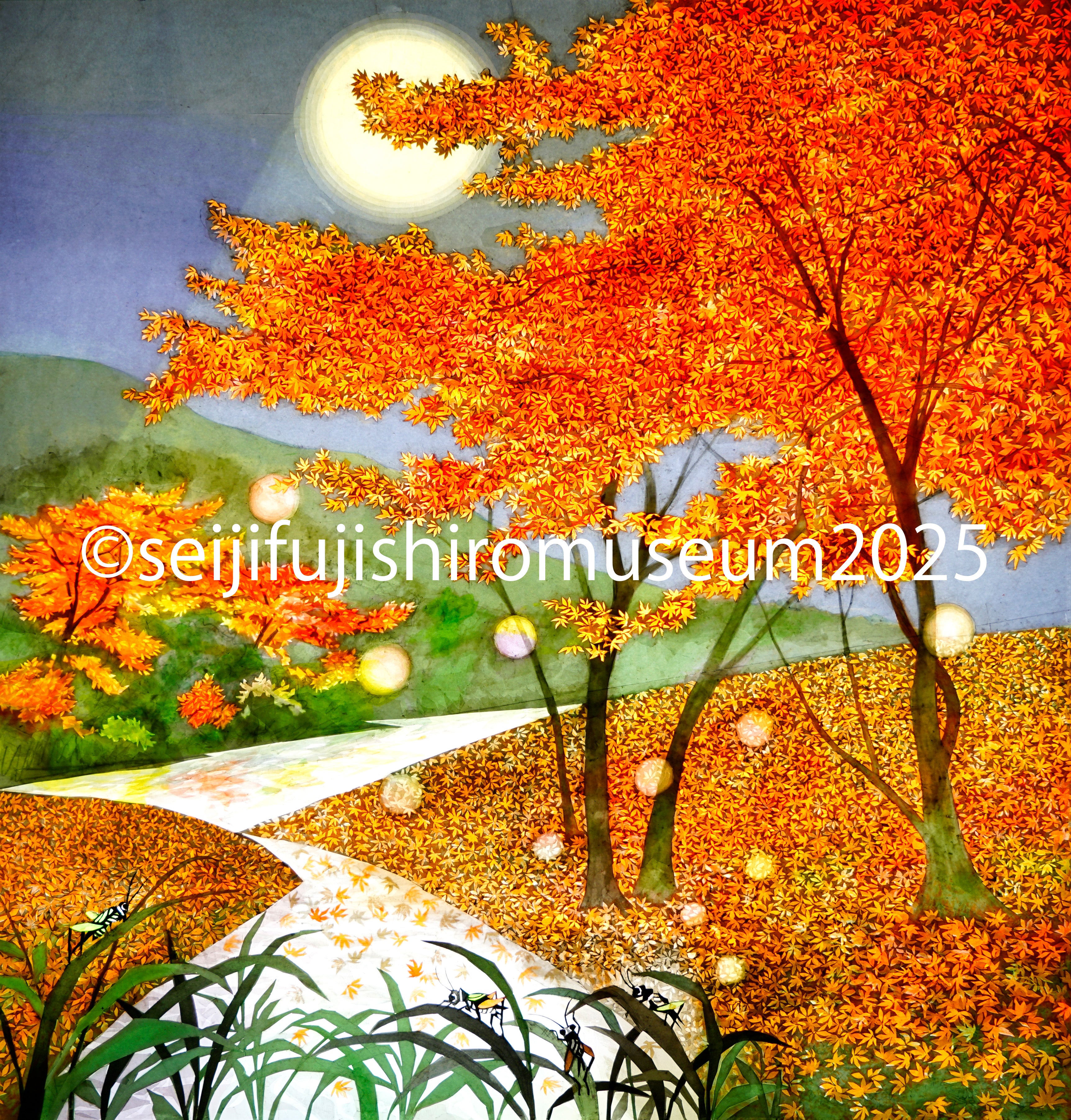 月光紅葉」FSM-135 ジクレー版画 – 藤城清治とラビの玉手箱