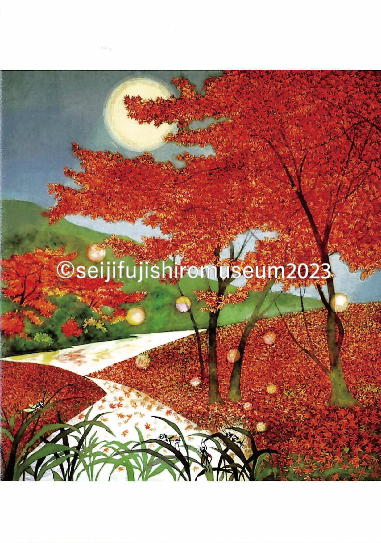 月光 紅葉」ポストカード – 藤城清治とラビの玉手箱