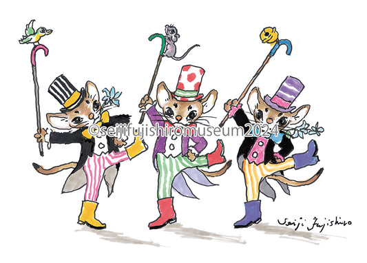 「ぼくと愛猫アビーとの一日」ポストカード