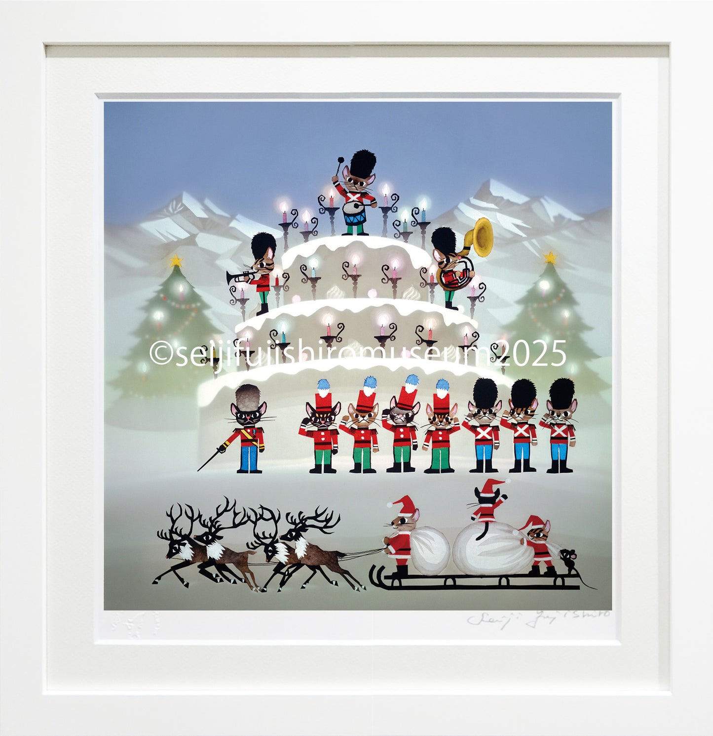 「猫たちのクリスマス」FSM-59 ジクレー版画