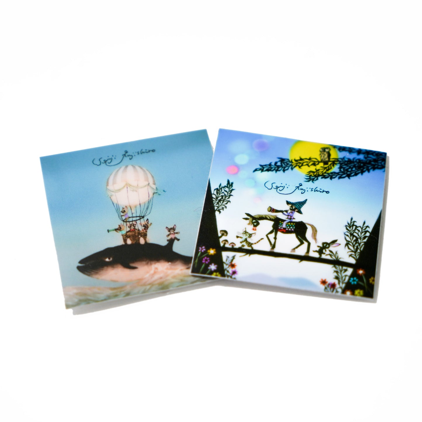 ステッカー「角笛と少年」