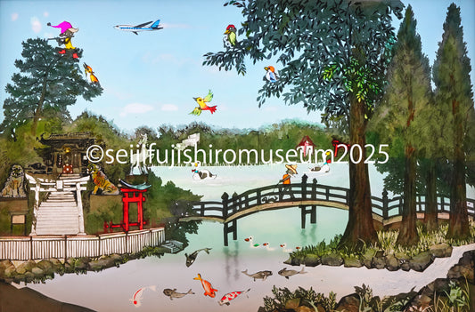 「池月の馬墨 ほたるの夕べ」FSM-370,371 ジクレー版画