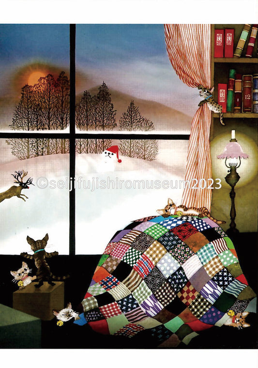 「冬麗 竈猫」ポストカード