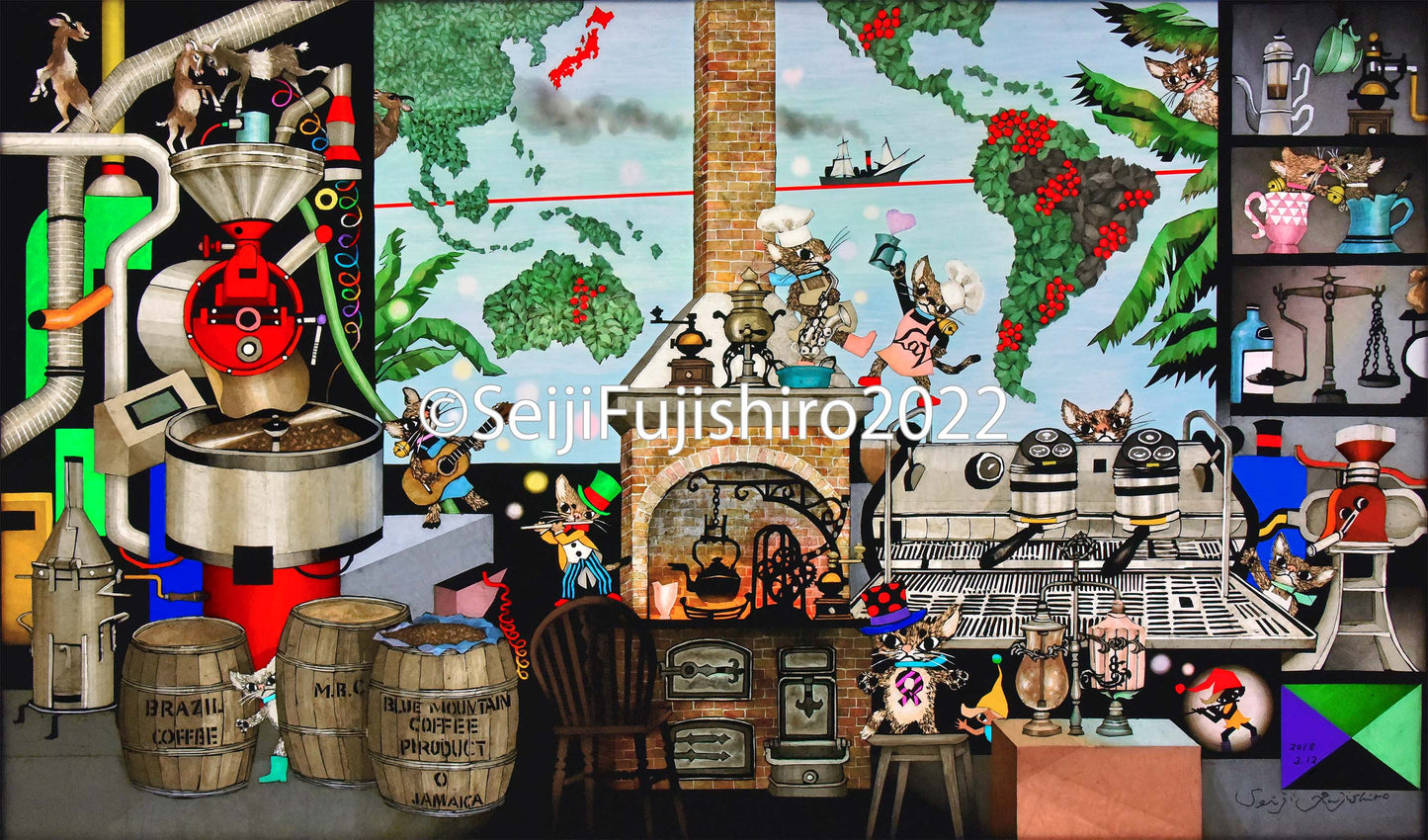 「ラビーコーヒー人生のルーツ」FSM-146,152,153 ジクレー版画