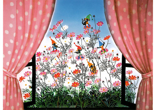 「コスモスとこびと」ポストカード