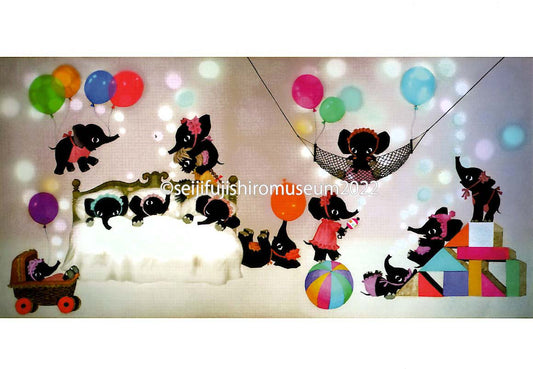 「お見舞いにきたぞうさん」ポストカード