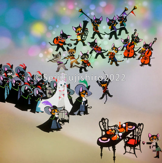 「白いねこの王女さま」FSM-217,232 ジクレー版画