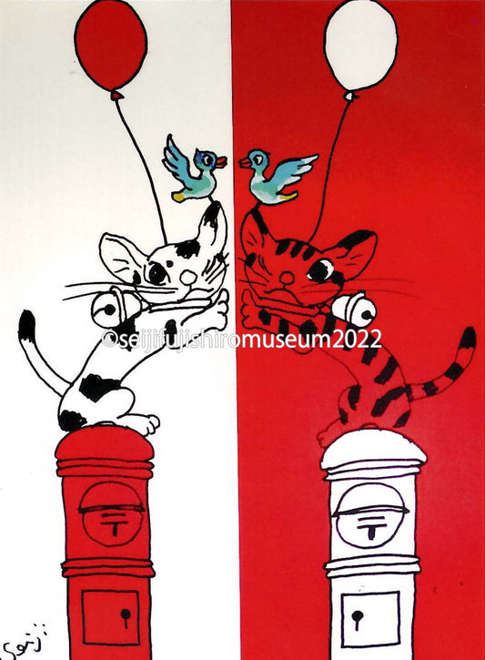 「ウエルカムツインズキャット」ポストカード