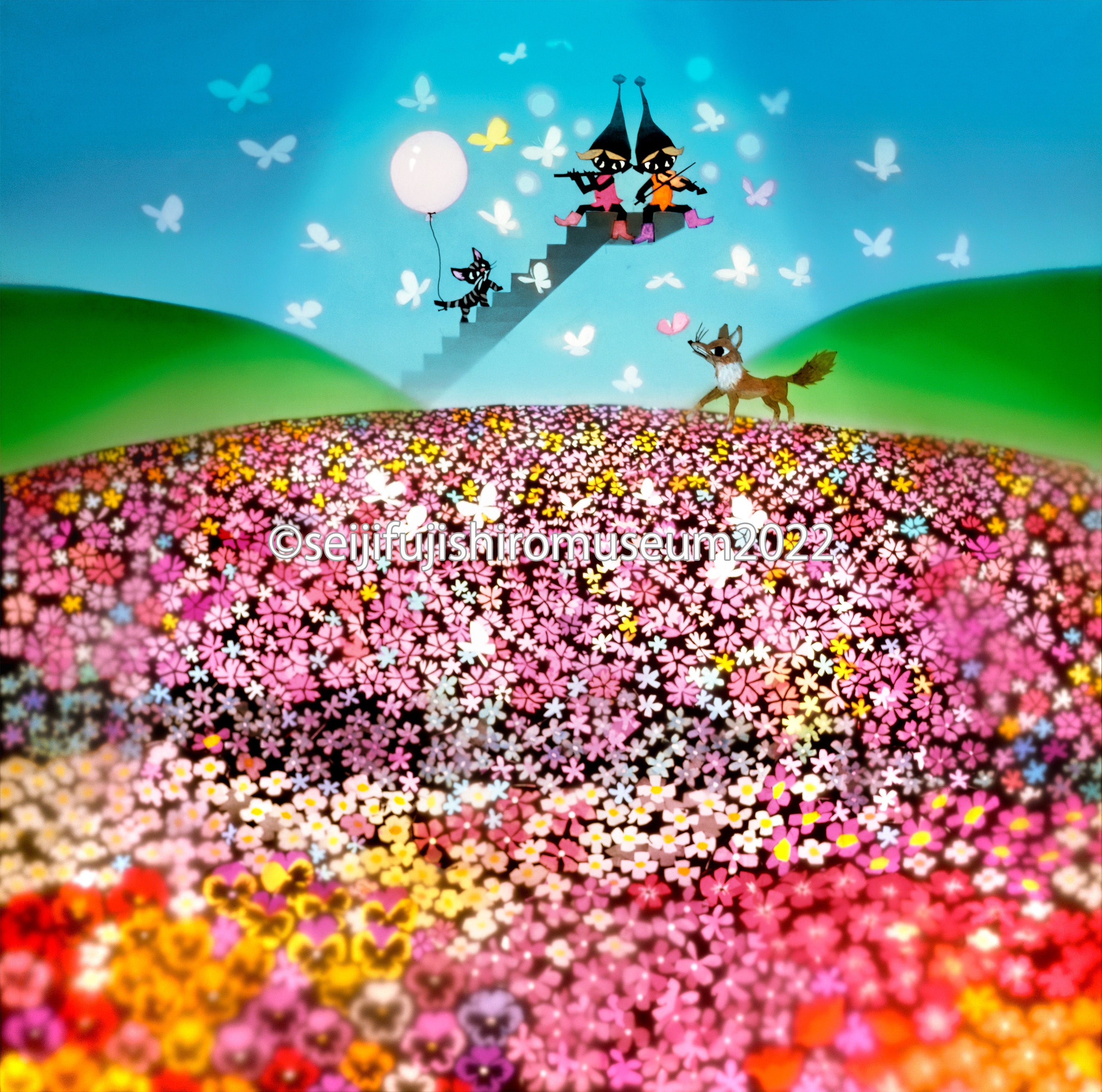 「花とこびと」FSM-21 ジクレー版画 – 藤城清治とラビの玉手箱