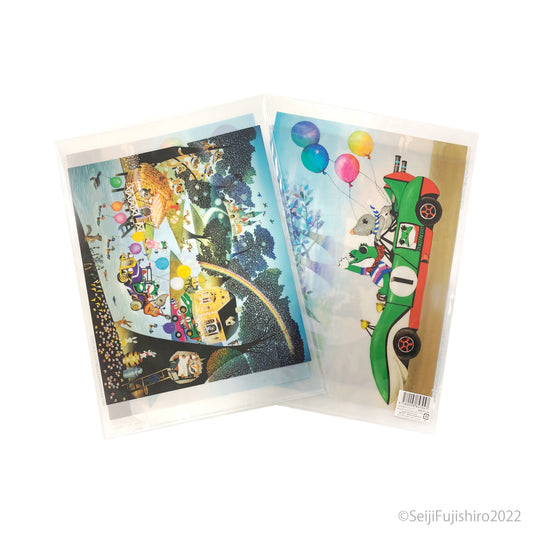 クリアファイルA4サイズ「ケロヨンのユートピア」/「ケロヨンのドライブ」