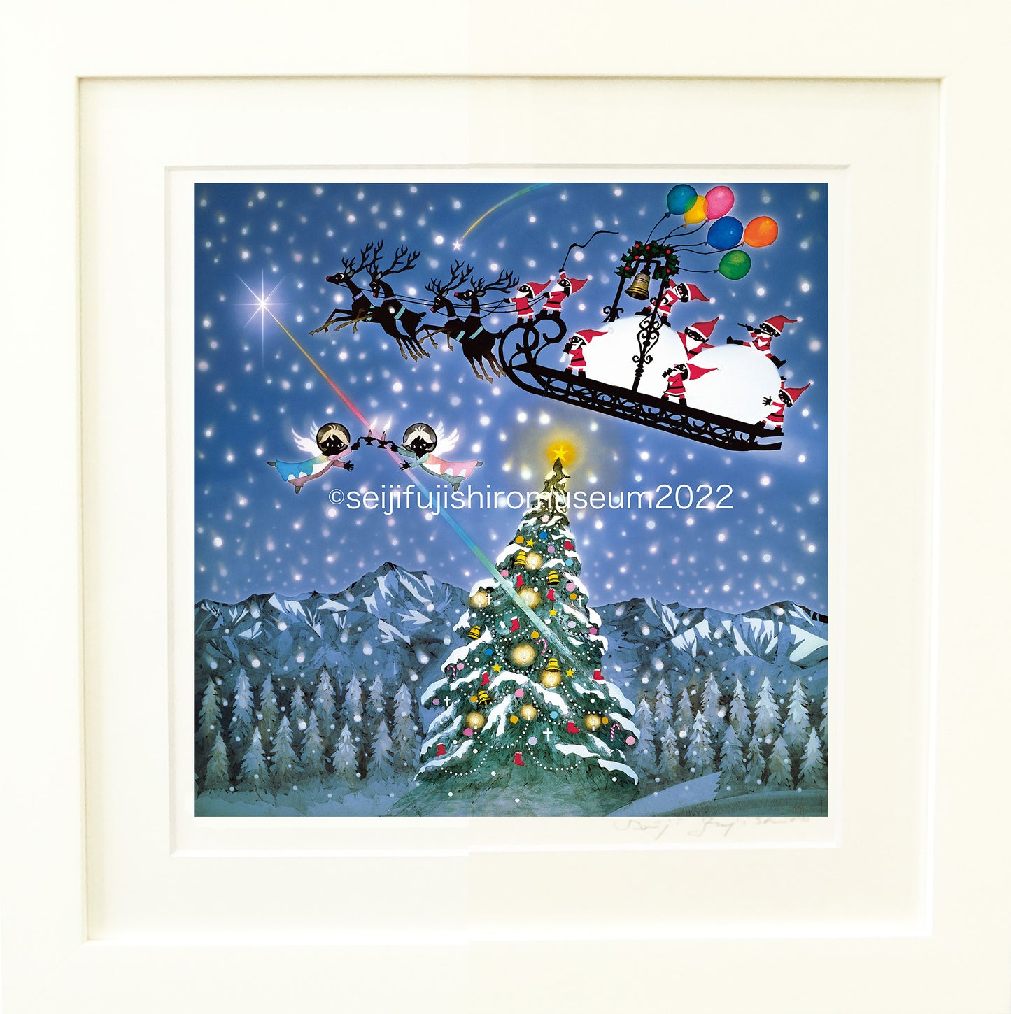 「かわいいサンタクリスマス」FSM-52 ジクレー版画