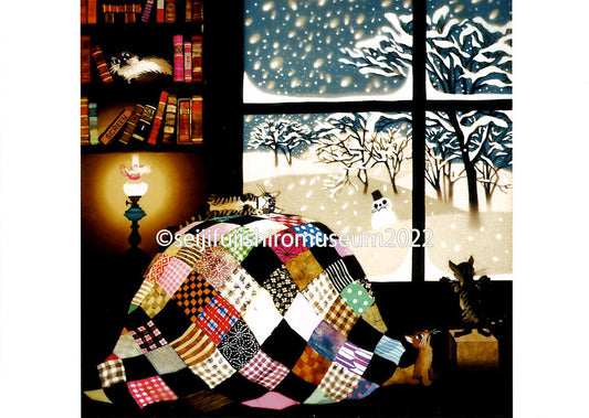 「こたつと猫」ポストカード