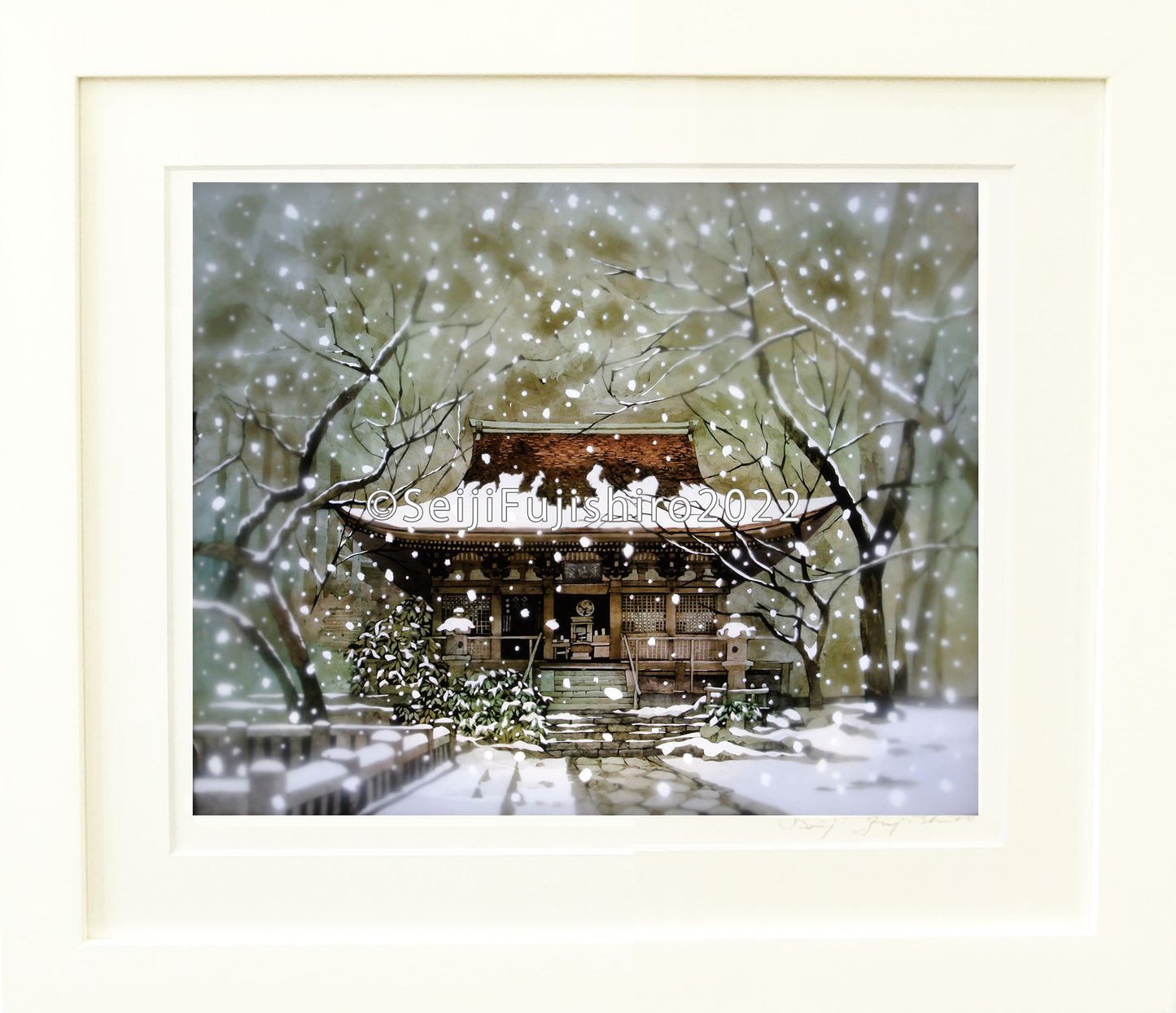 「雪の室生寺」FSM-96,95 ジクレー版画