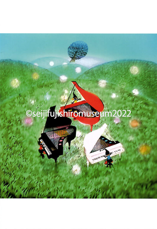 「三台のピアノ」ポストカード