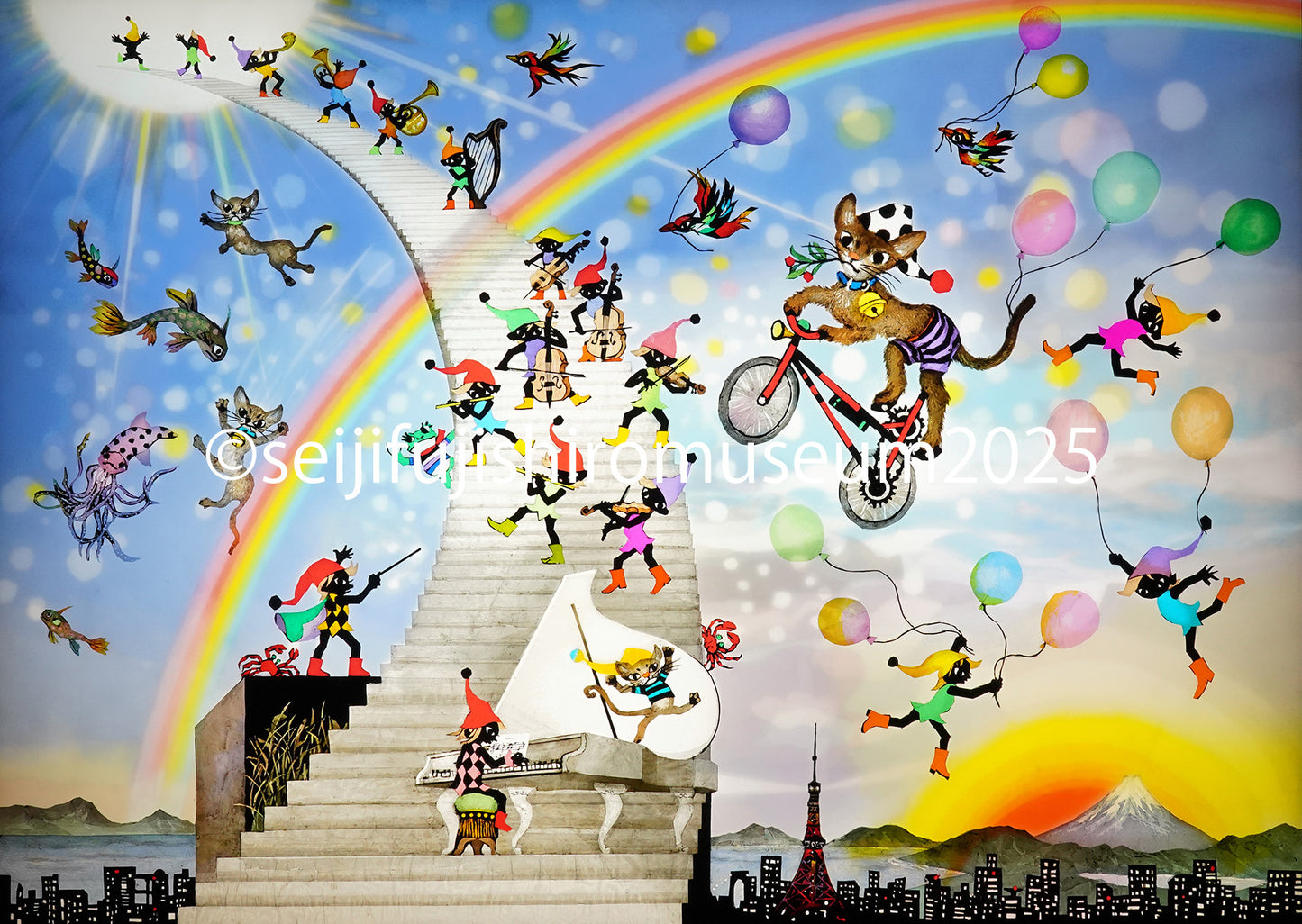 「藤城清治101 アビーと共に生きる」FSM-367,368,369 ジクレー版画