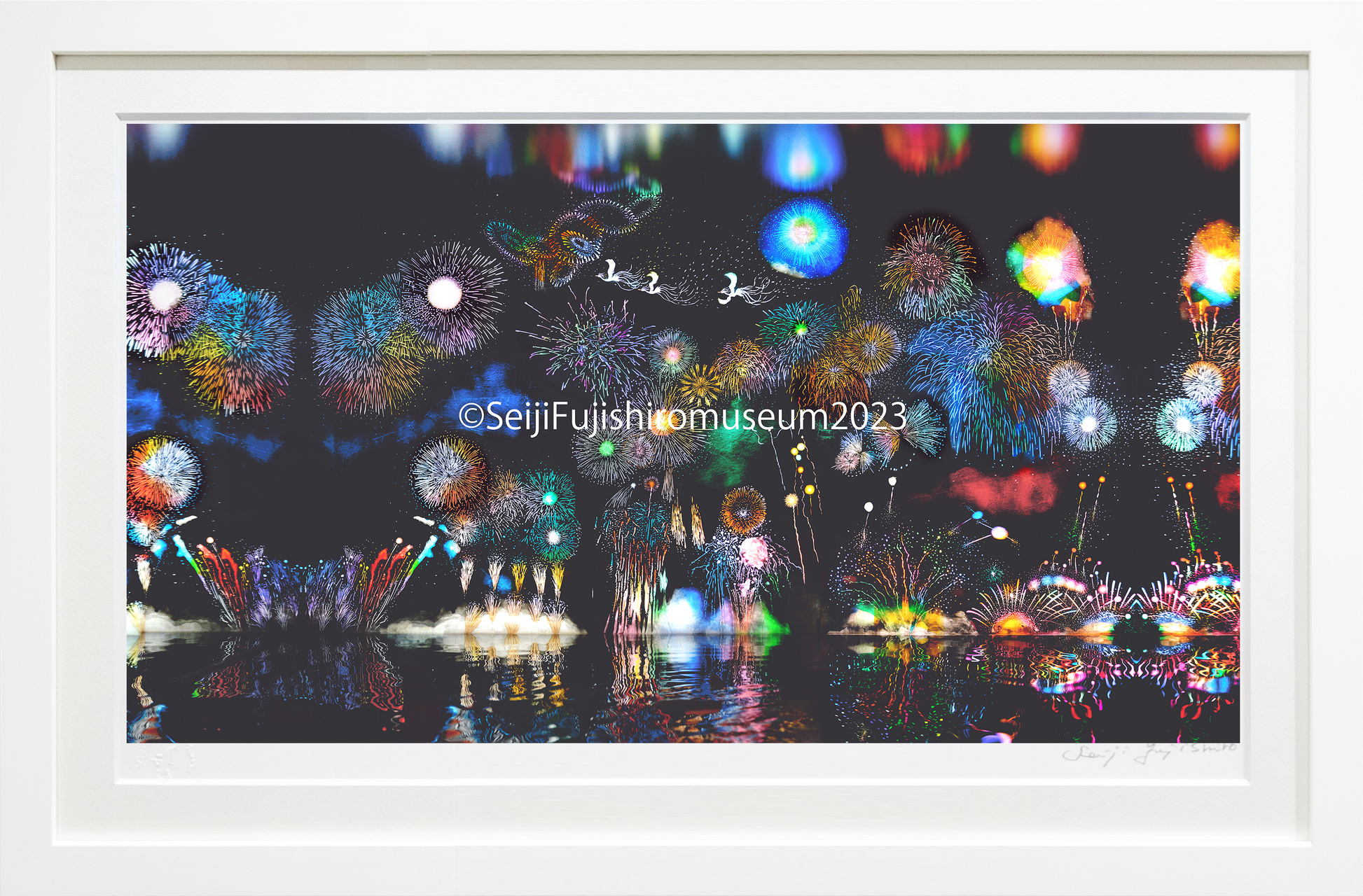 藤城清治 てまり唄 幸せを呼ぶ満月とうさぎ」FSM-288 ジクレー 藤城清治 てまり唄 幸せを呼ぶ満月とうさぎ」FSM-288 ジクレー