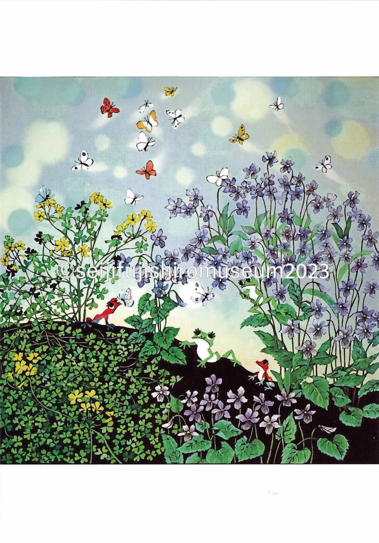 「啓蟄　花蝶 」ポストカード