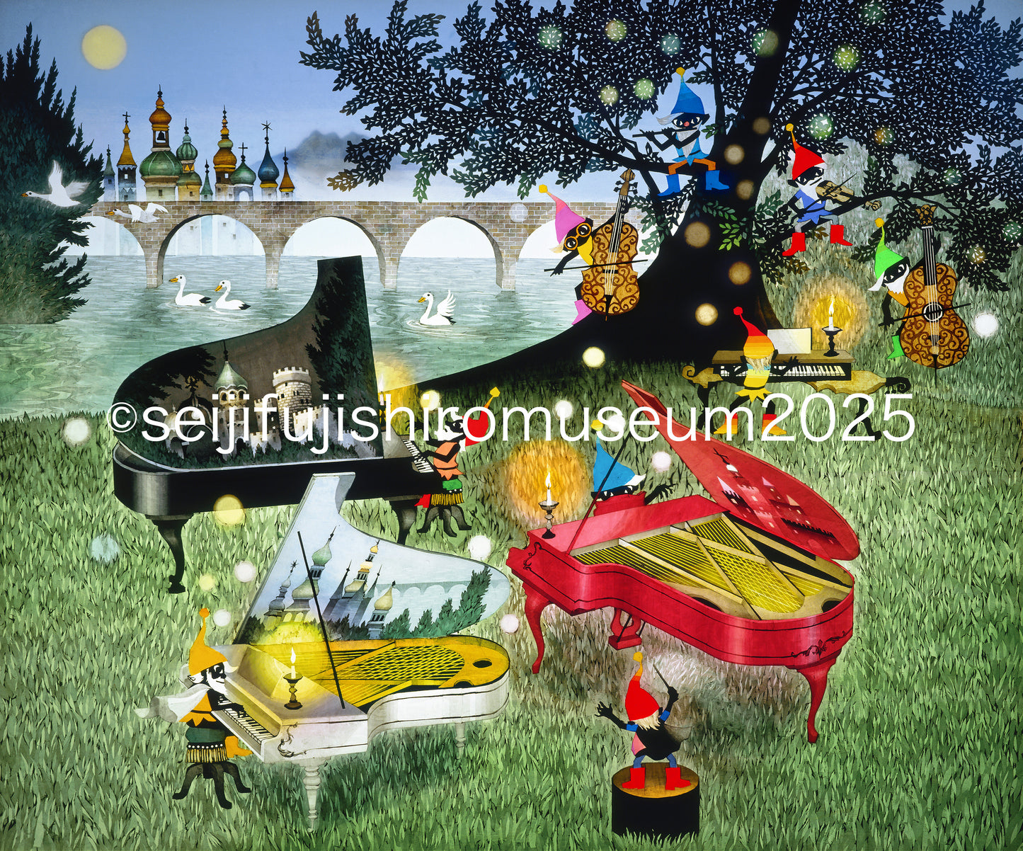 「3台のピアノ ノスタルジア」FSM-267,268,269 ジクレー版画