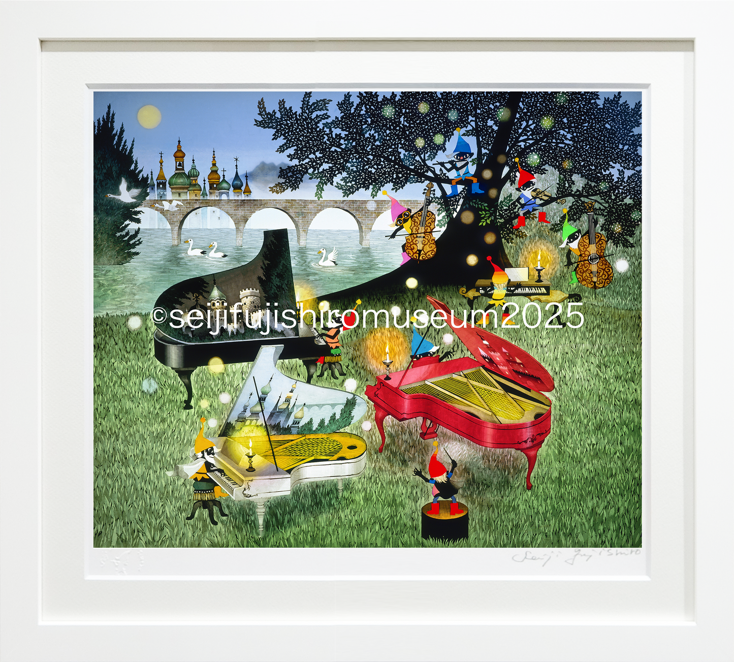 「3台のピアノ ノスタルジア」FSM-267,268,269 ジクレー版画