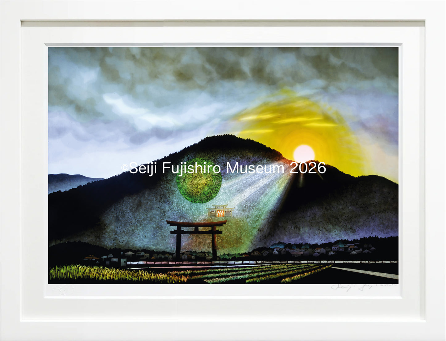 「三輪山と大神神社」FSM-91,92 ジクレー版画