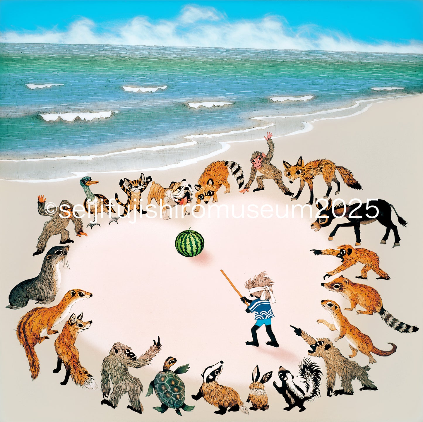 「スイカ割り」FSM-110 ジクレー版画