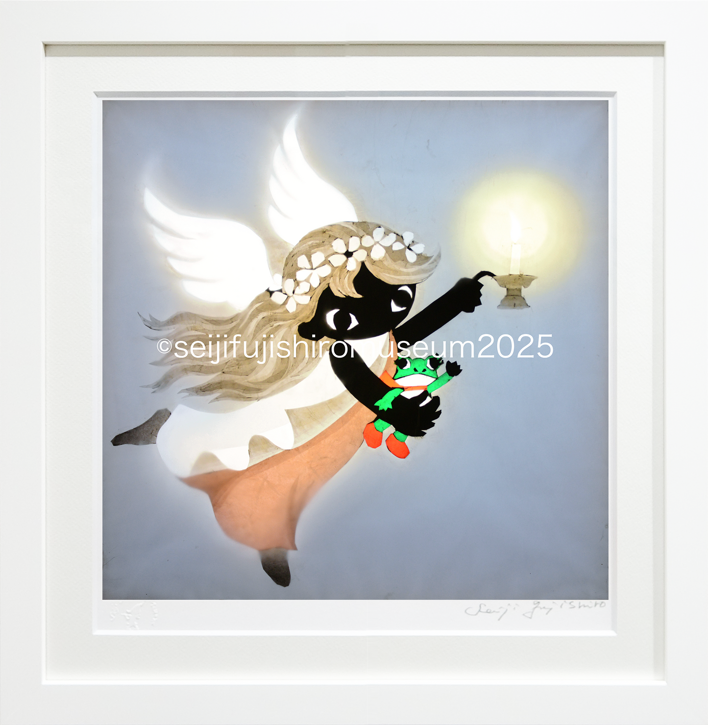 「ケロヨンを抱く天使」FSM-304　ジクレー版画