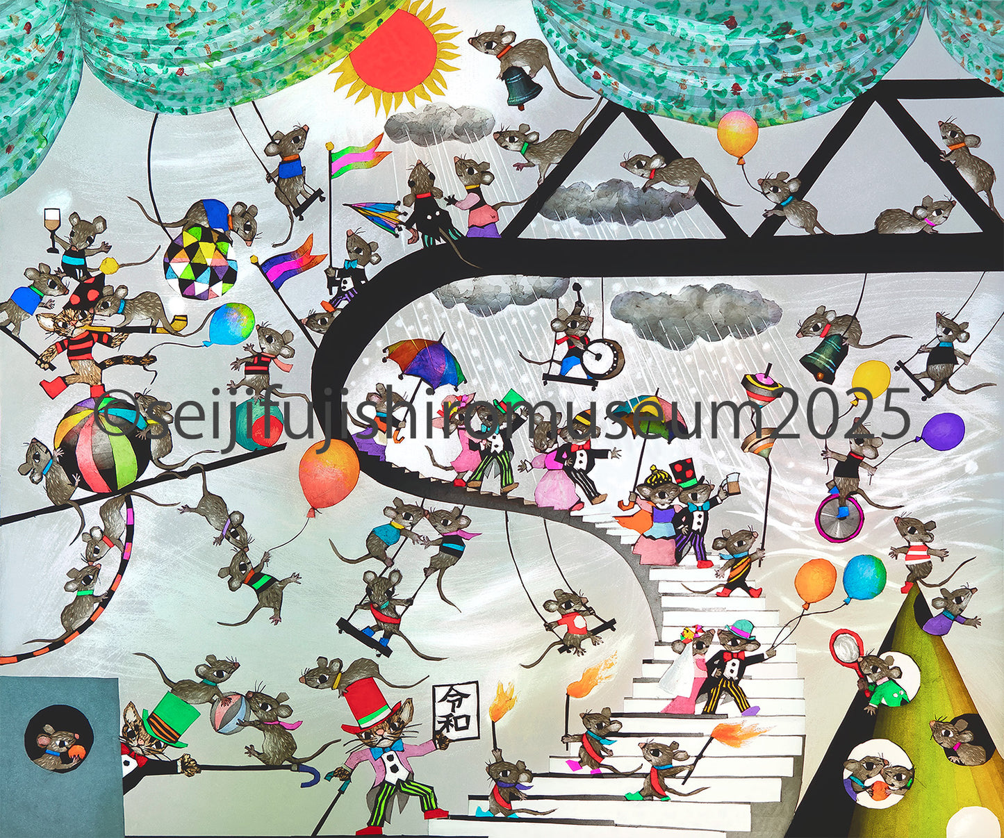 「ねずみのハッピーパーティーW」FSM-229 ジクレー版画