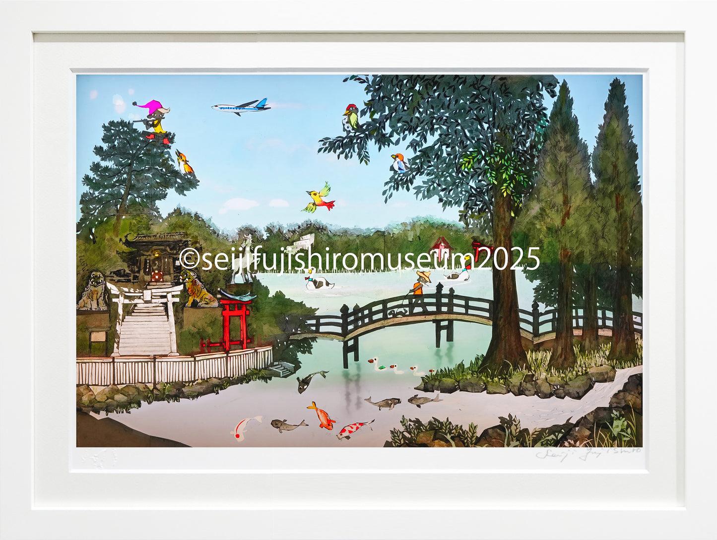 「池月の馬墨 ほたるの夕べ」FSM-370,371 ジクレー版画