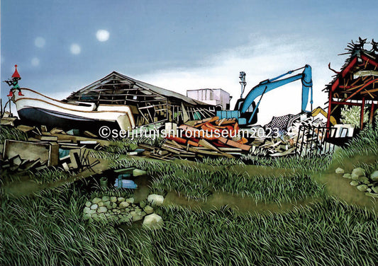 「復興の兆し　七ヶ浜町被災地を描く」ポストカード