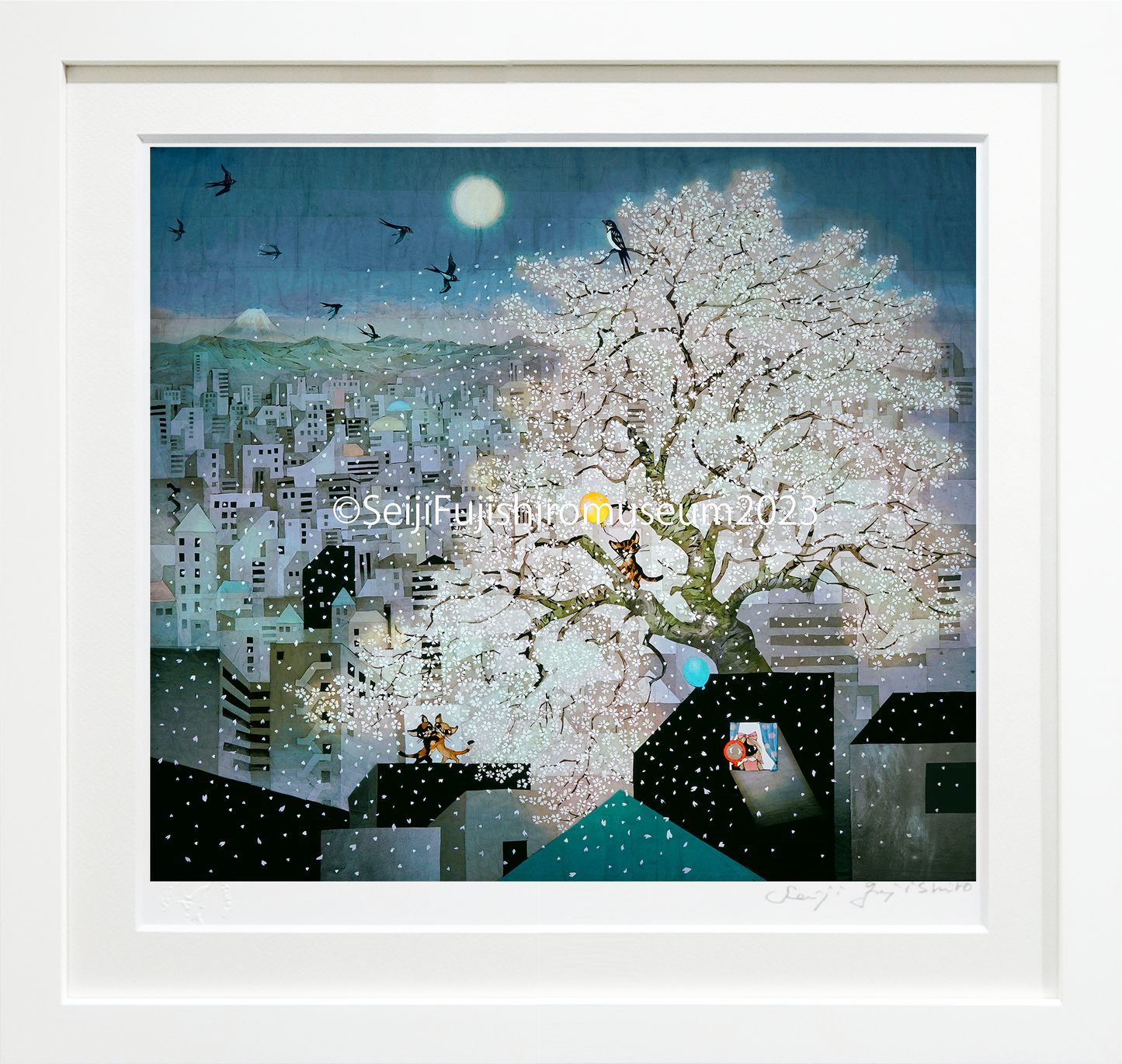 「清明 都桜」FSM-124,125 ジクレー版画
