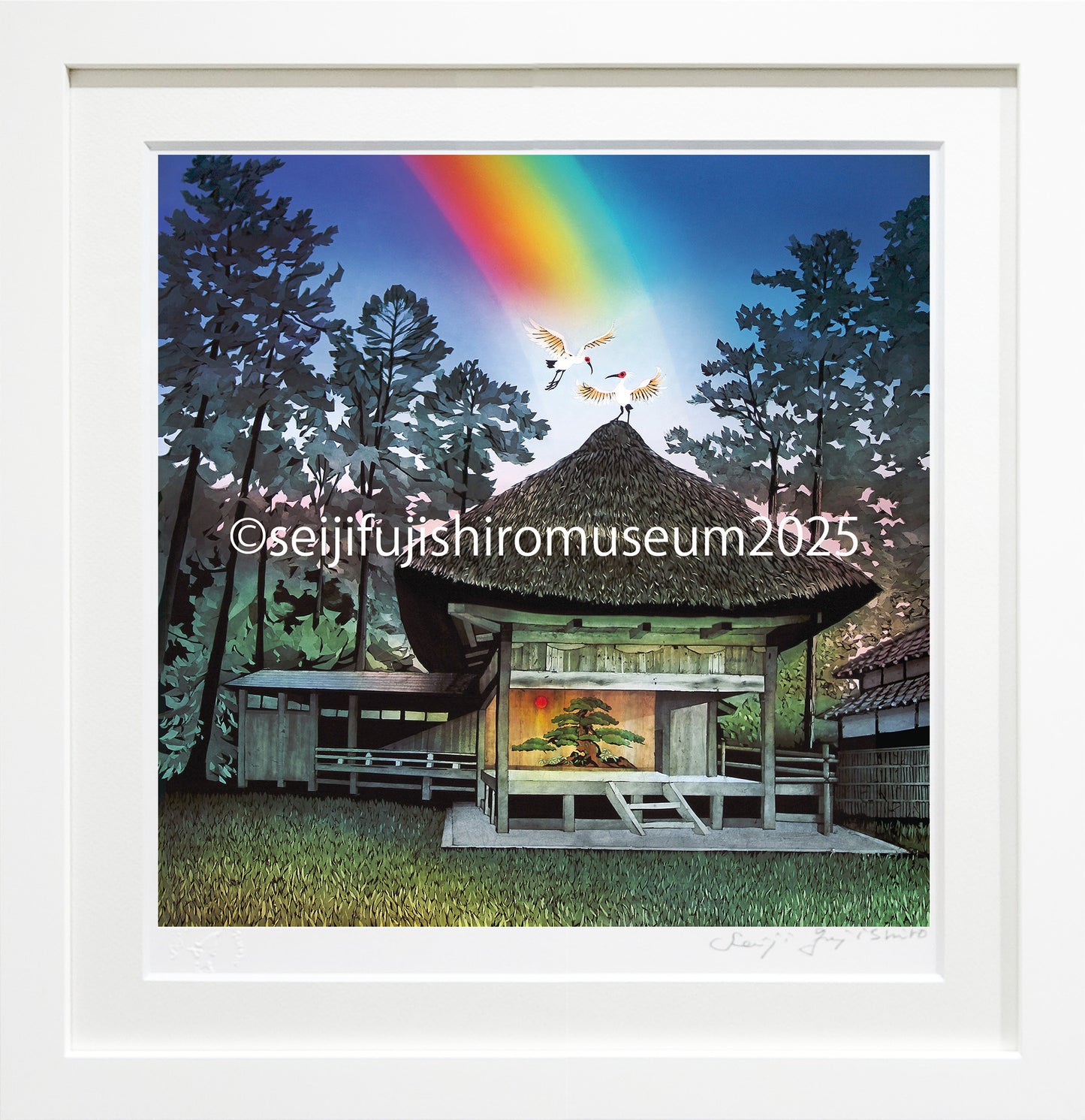 「佐渡の能舞台」FSM-329,330ジクレー版画