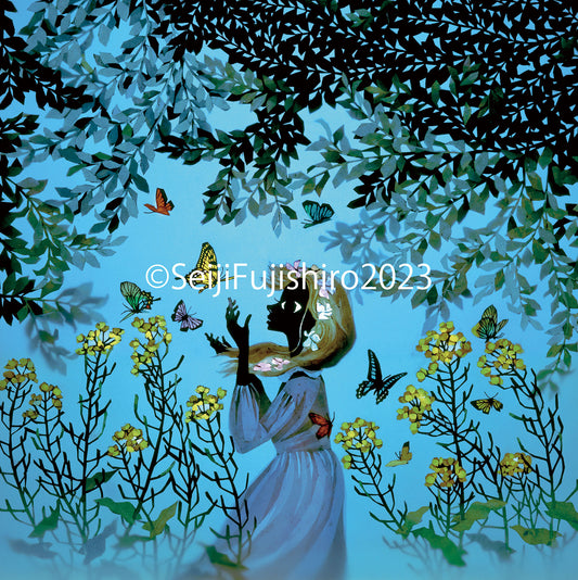 「蝶と少女」FSM-314,315 ジクレー版画